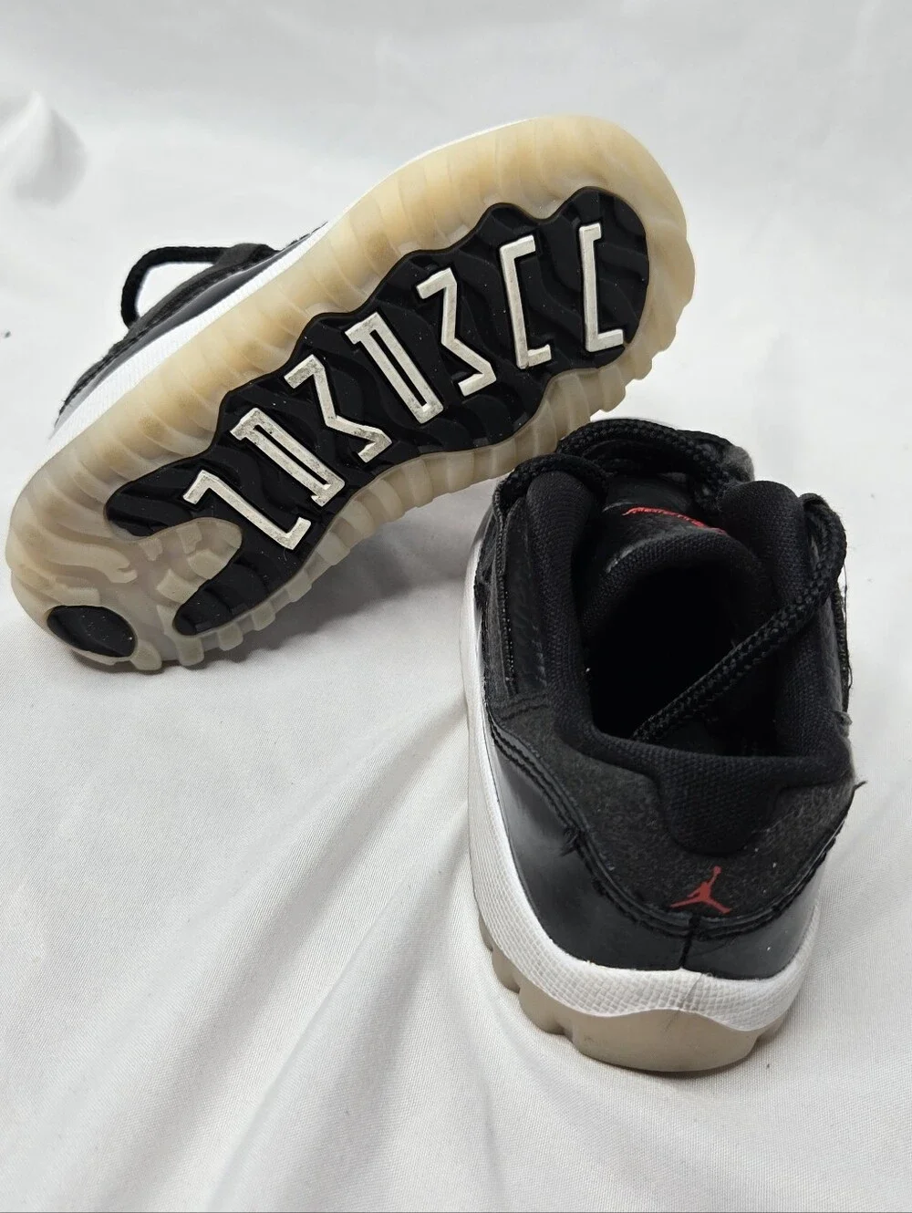 Air Jordan 11 Retro Low 72-10 TD Toddler 7C Black Red 505836-001 Sneakers